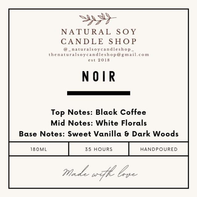 Noir Scented Candle in Amber Jar