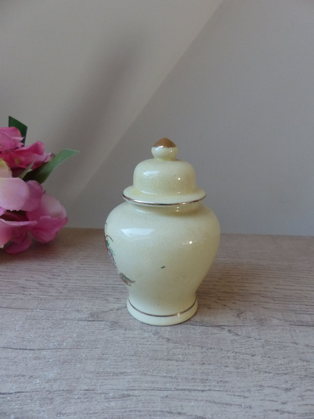 Petit pot à gingembre japonais en porcelaine, pot à gingembre oriental avec couvercle, pot à épices du Japon, ginger jar home decor