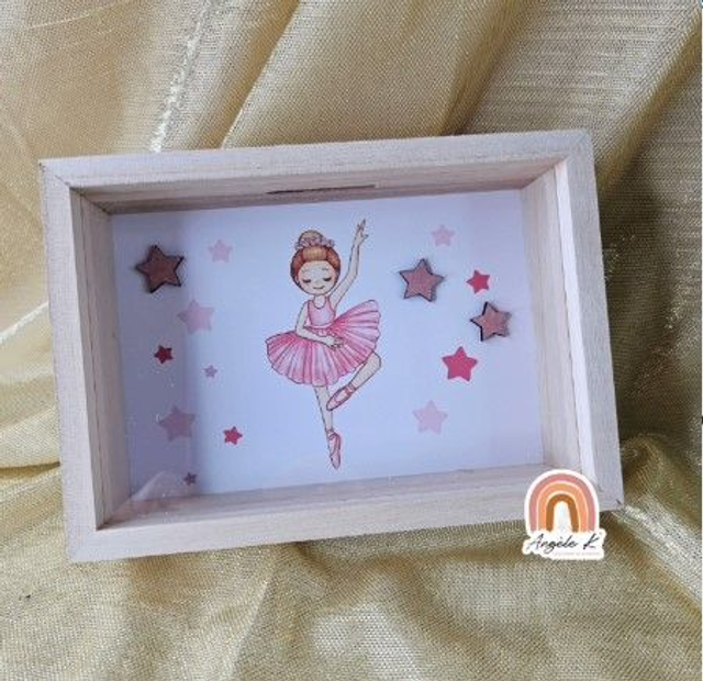 Tirelire en bois thème danseuse