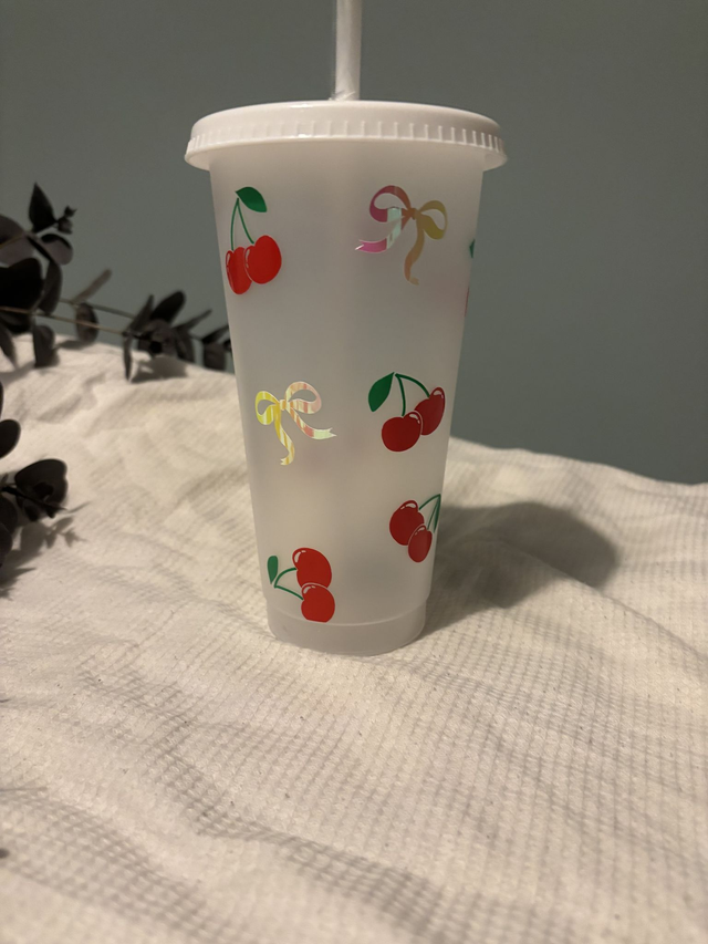 Cherries and Bows Cold Cup