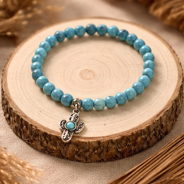 "Cactus" Bracelet en  turquénite - BB-019