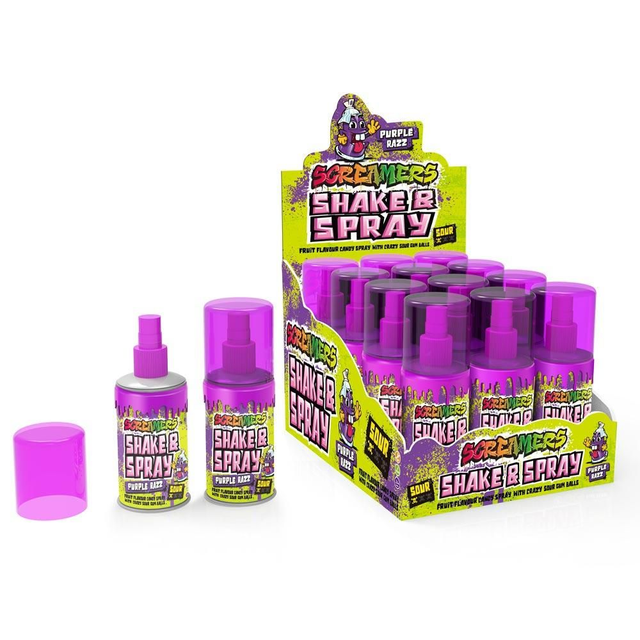 Zed Candy Screamers Purple Raspberry shake and spray