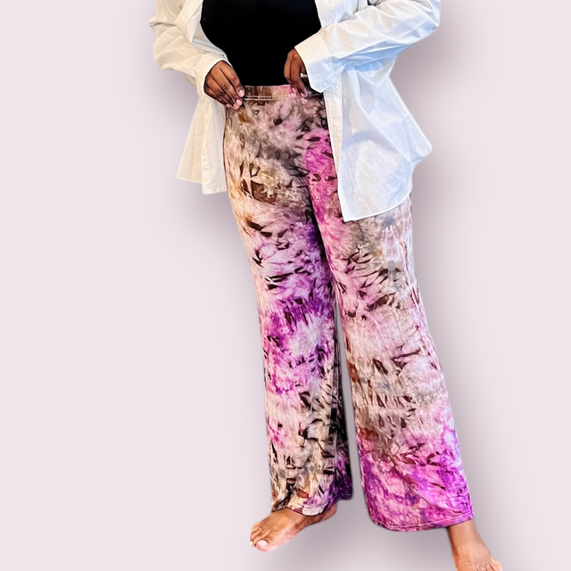 Palazzo purple wide Leg