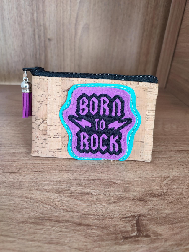 Petit Porte monnaie « born to rock »