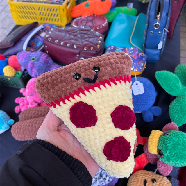 Crochet amigurumi Pizza slice
