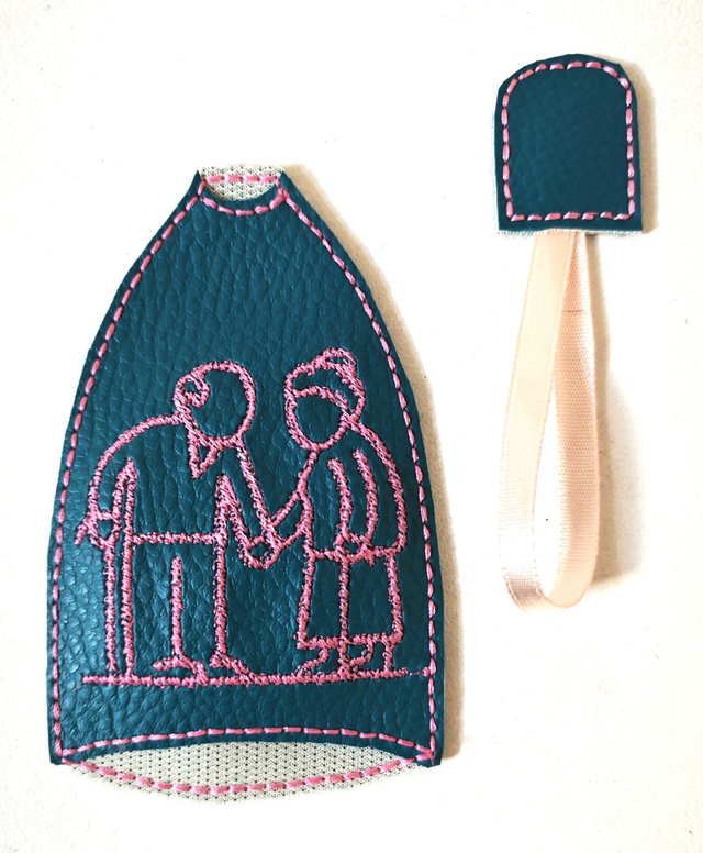 Etui à clés vieux couple 