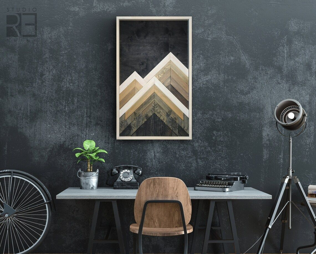 „Odcienie Nocy” – Drewniany Obraz Ścienny 3D