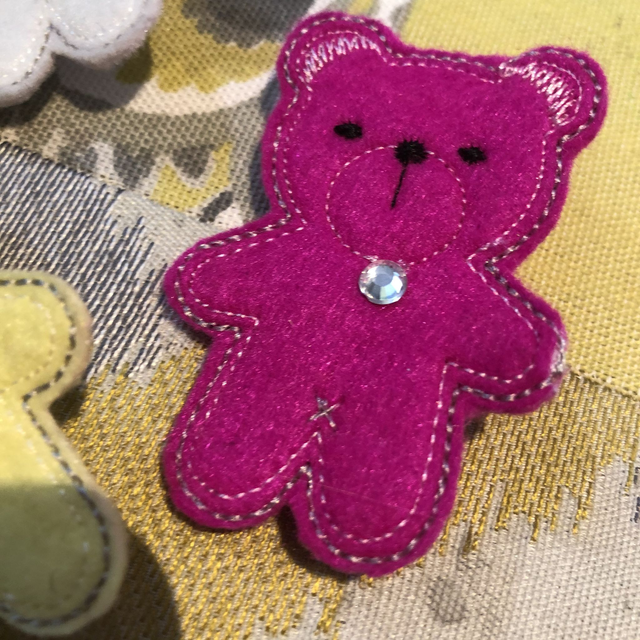 Pretty Teddy Bear Brooches - various colours available
