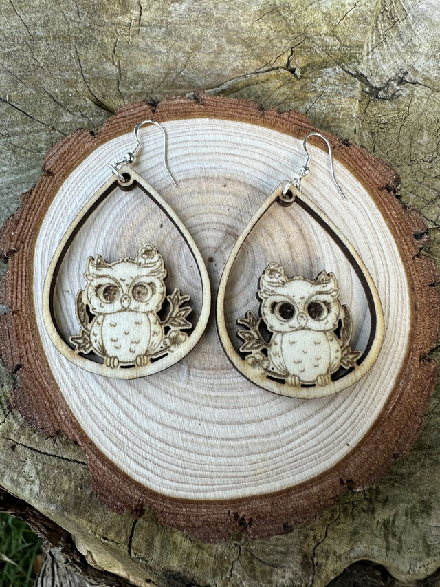Boucle d'oreilles bébé hiboux