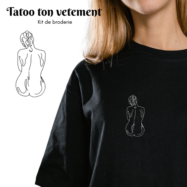 Kit de broderie "Tatoo ton vêtement" - Corps de dos