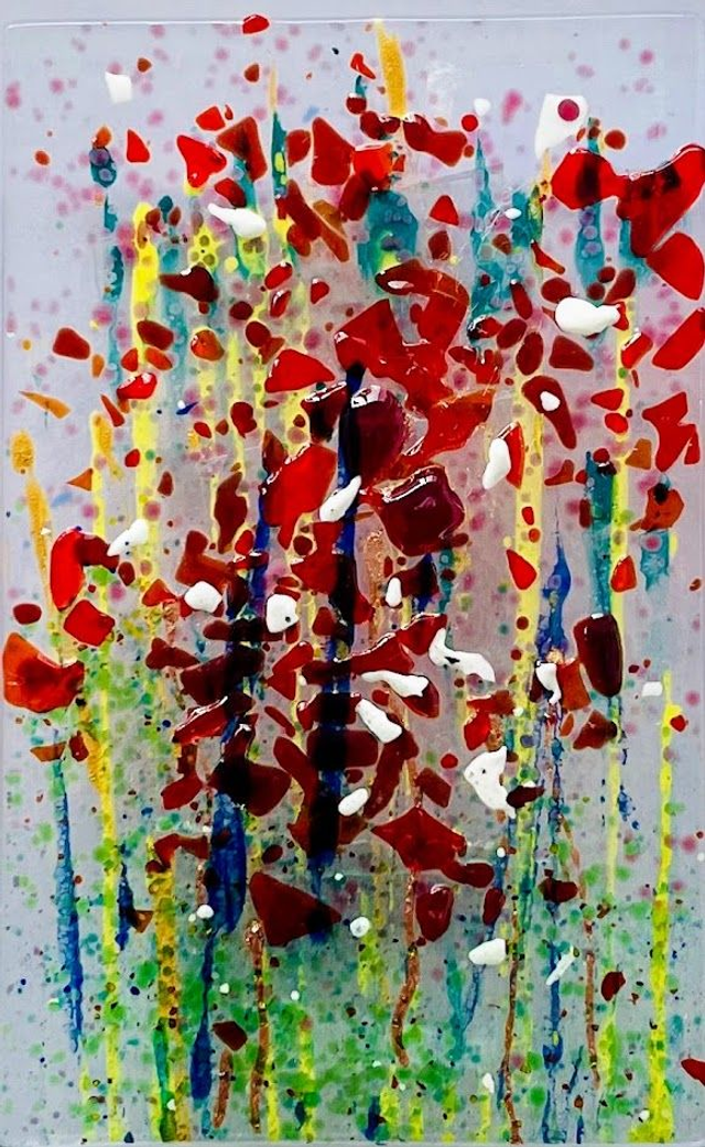 Wilde bloemen - miniatuurpaneel (9762) - in luxe houten frame