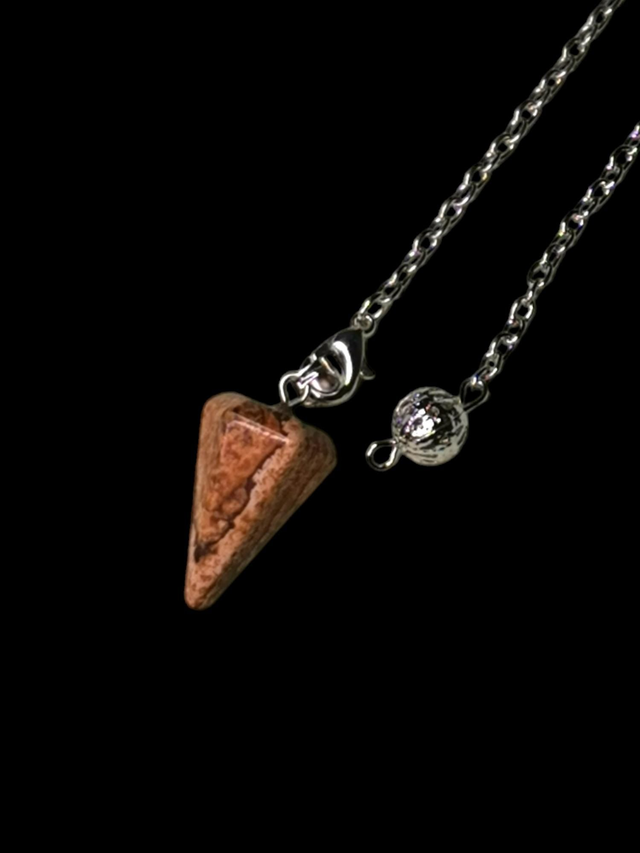 Pendule jaspe paysage 