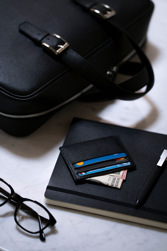 Portacarte | Black Leather - Mr. Trevis