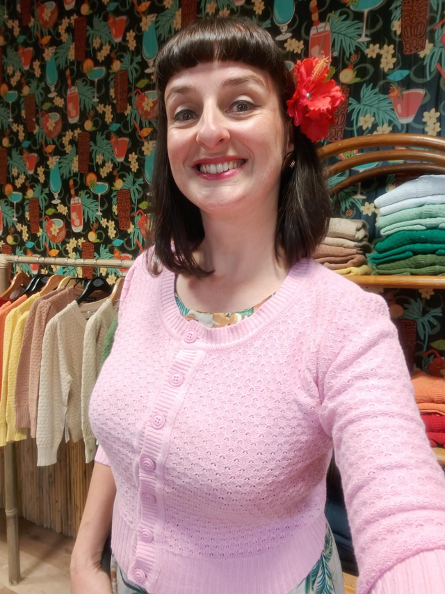 Cardigan Rose pastel