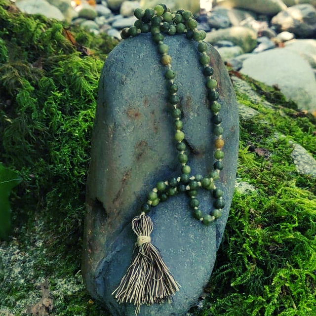 Serpentine Malas 108 perles 6 mm