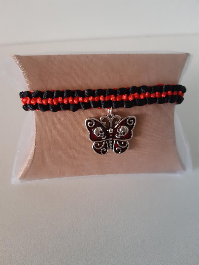 Armband Schmetterling Schädel Anhänger