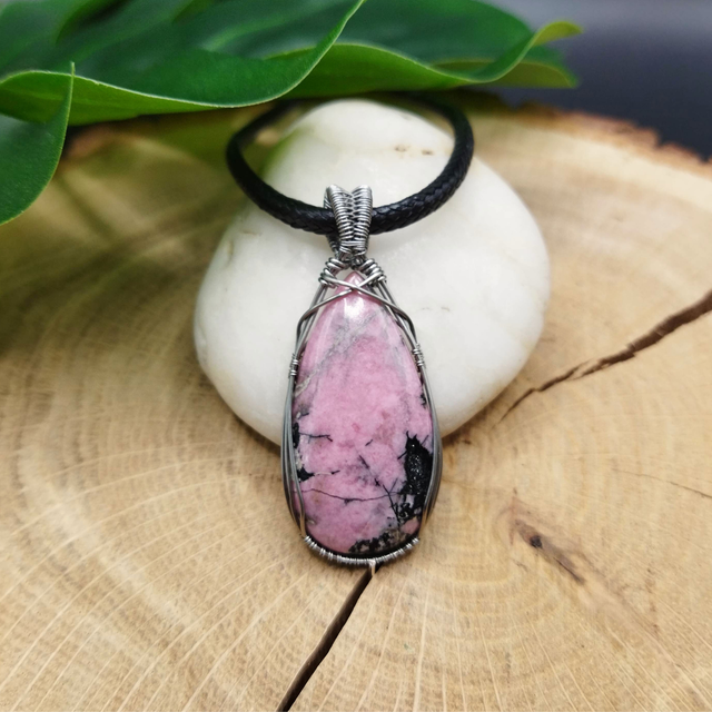 Pendentif Rhodonite