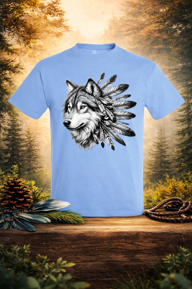 🐺 T-shirt Homme Bleu - Âme sauvage 