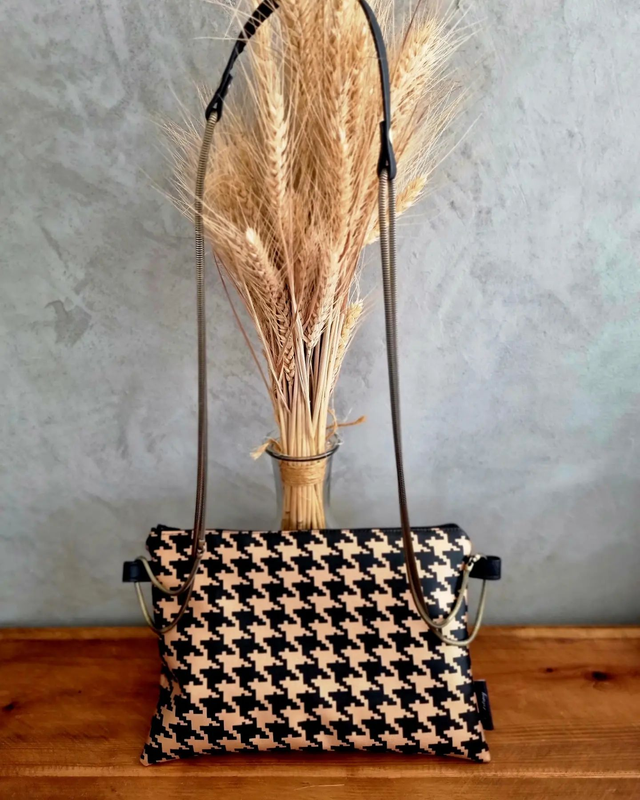 Pochette "Paulette" mordoré et noire