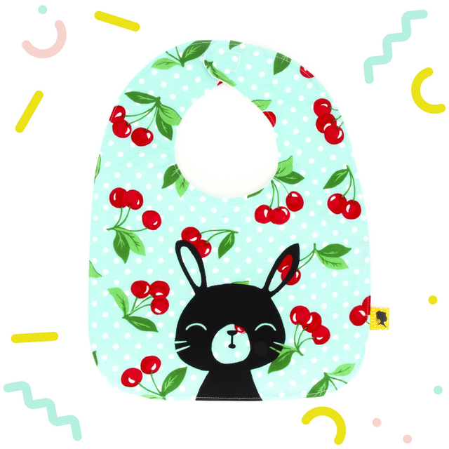 Bavoir de naissance CERISES