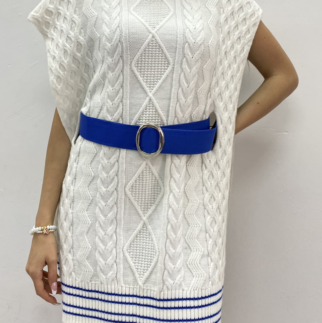 Wolltunikakleid mit Gürtel