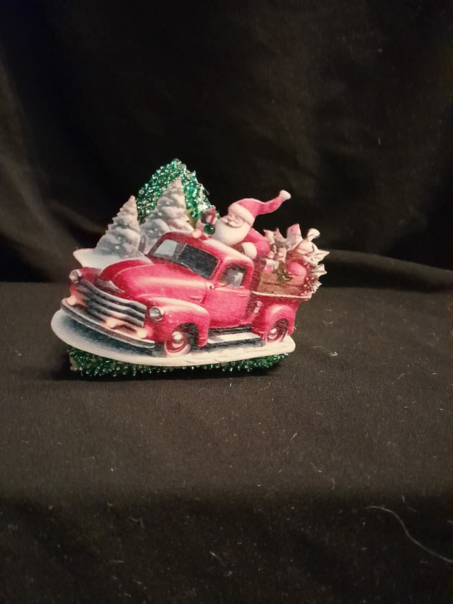 Santa In a Car Custom Decorated &amp; Designed Small Sensory Hand Held Noise Shaker Toy