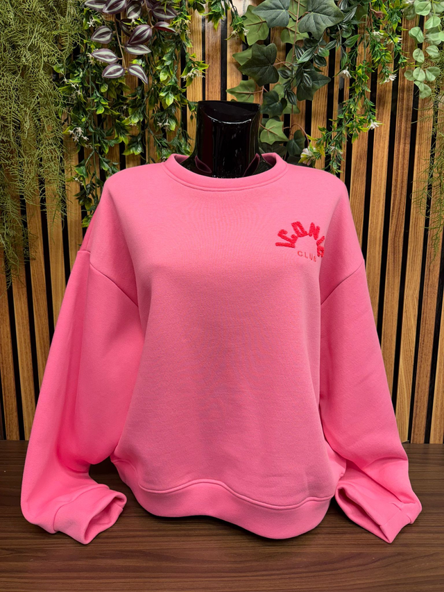 Sweater iconic club - Roze