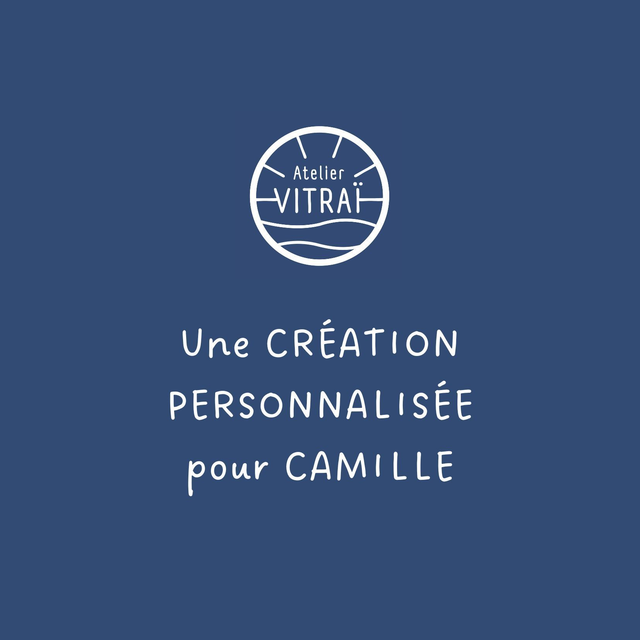 RÉSERVÉ : vitrail personnalisé pour Camille