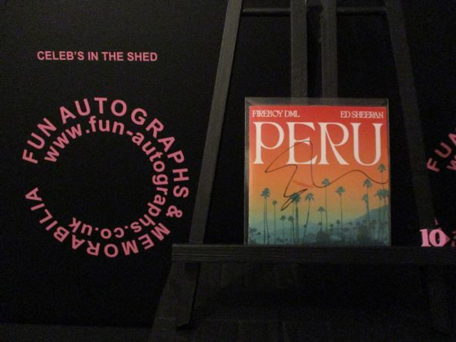 Ed Sheeran - 'Peru' Authentic Autographed Single Cover (10)