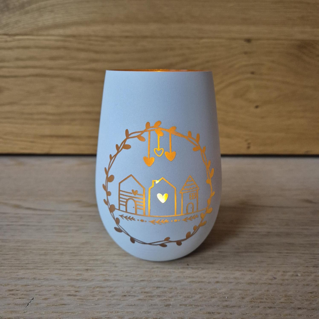 Teelichtglas, Häuser