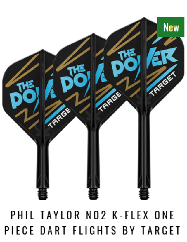 Phil Taylor No2 K-Flex One Piece Dart Flights by Target