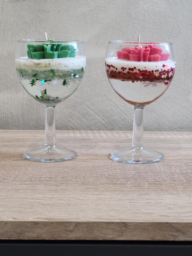 Bougie sur pied Paillettes 