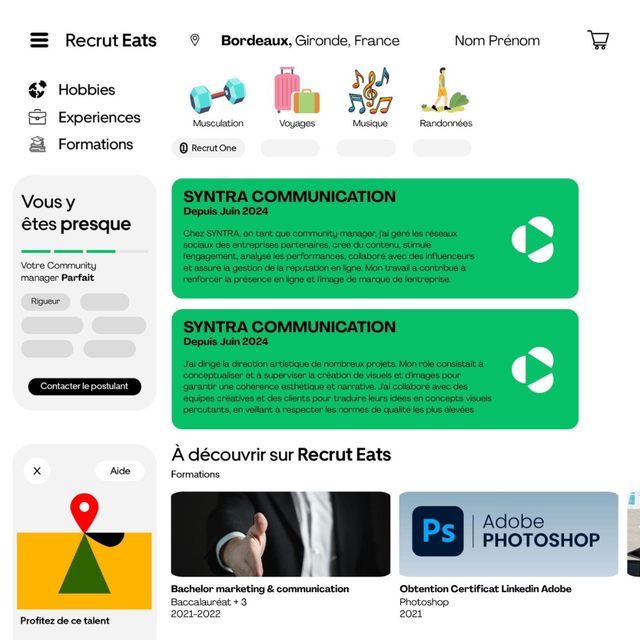 CV thème Uber Eats