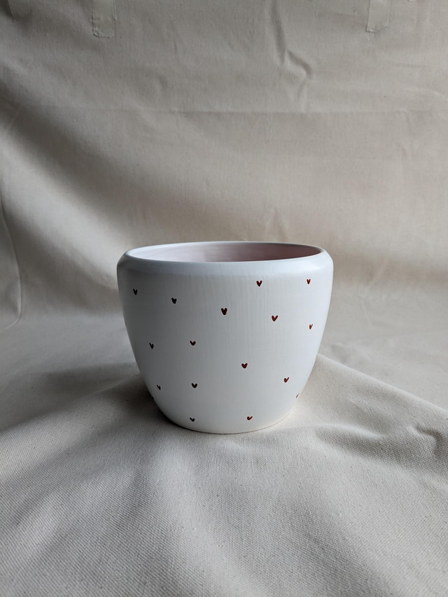 Cache-pot Aloe - cœurs bruns