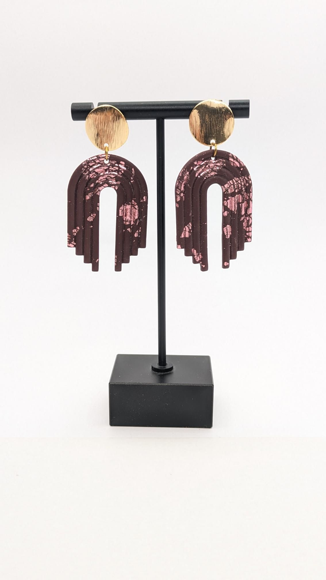 Boucles d'oreilles en pâte polymère 