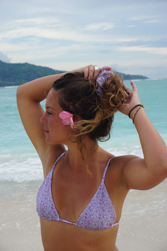 Ouvéa - Haut - Floral violet