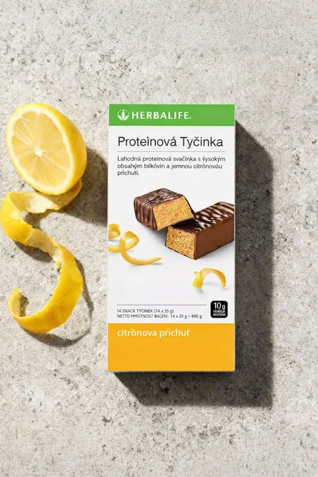 Proteinové tyčinky Citron 14 tyčinek v krabici