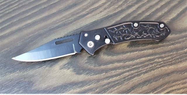 Couteau de poche couteau latéral 16cm lapin noir