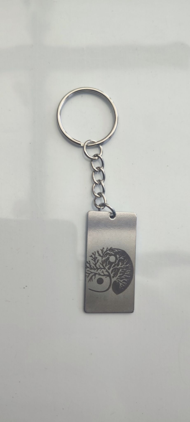 porte clé acier argenté