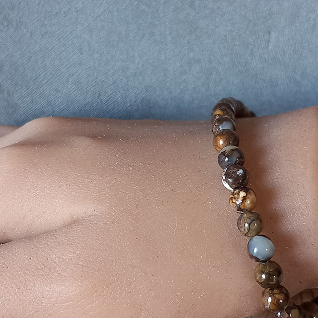 Bracelet ajustable en Opale brune