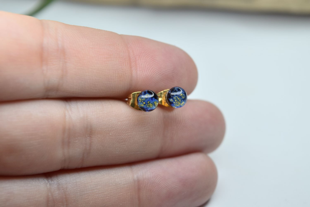 PUCES VOIE LACTÉE MONTURE INOX DORÉ (PVL04)