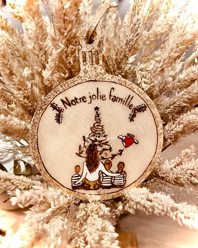 Boule de Noël "Notre jolie famille"