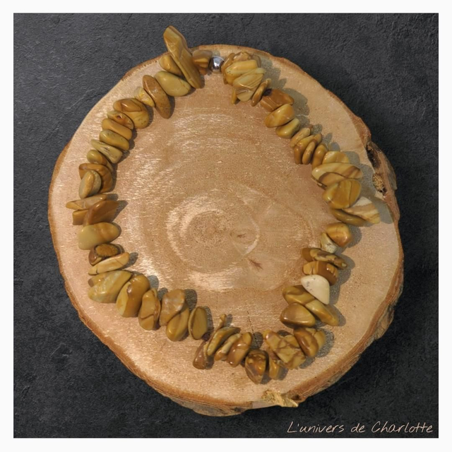 Bracelet "Jaspe paysage" baroque BR-229