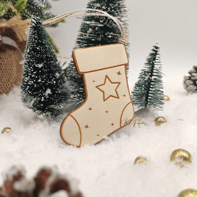 Décoration sapin - Botte de noël neutre