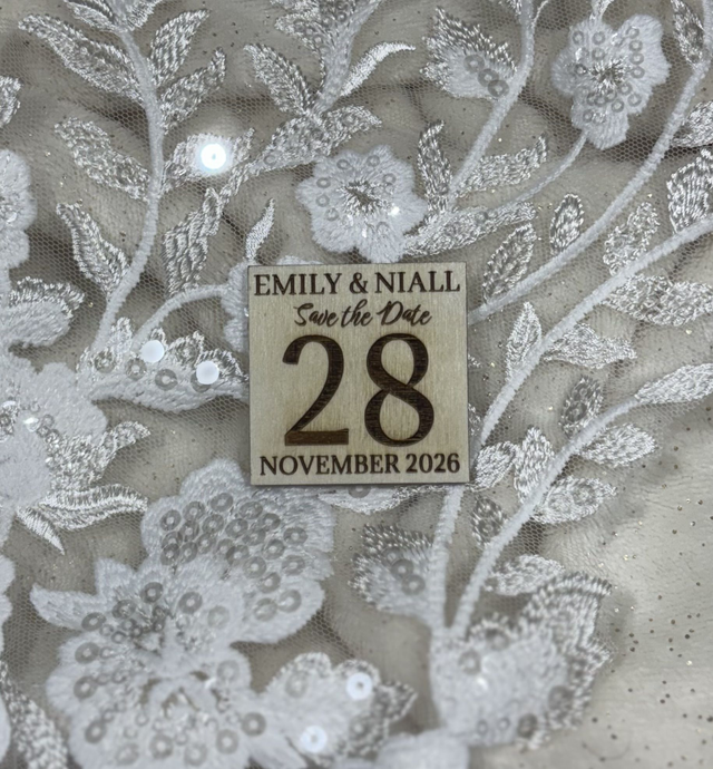 Save the Date | Wooden Magnets | Square