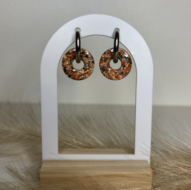 Pampilles paillettes orangée