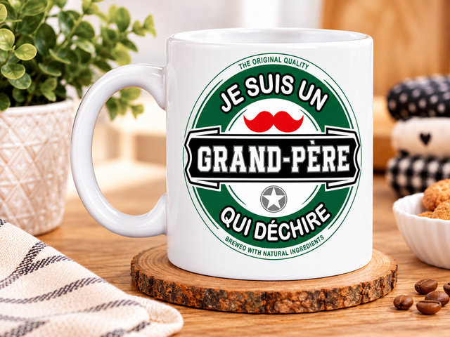 Mug Grand-Père Qui Déchire – Une Idée Cadeau Originale, Drôle et Tendre pour un Super Papi