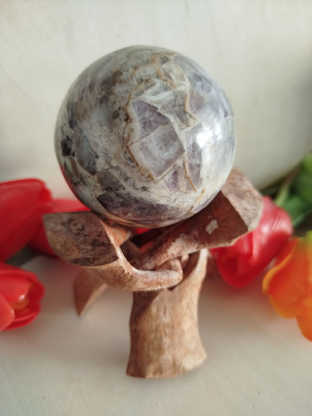 Sphère en Améthyste Rubanée 