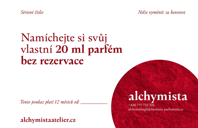 Dárkový poukaz 20 ml bez rezervace