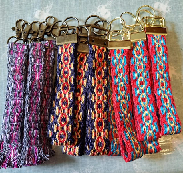 Handwoven key fobs
